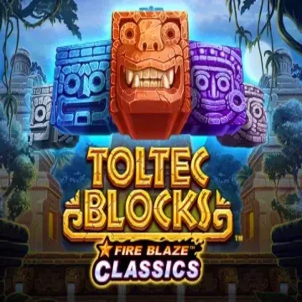 Fire Blaze: Toltec Blocks logo – Slots by Rarestone Gaming at Spinbara Casino